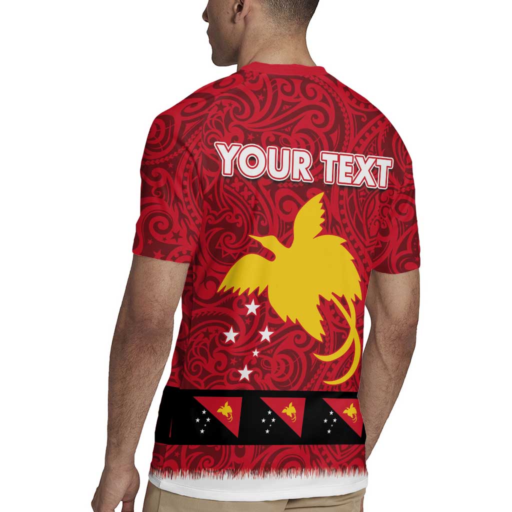 Papua New Guinea Merry Christmas Rugby Jersey Santa Suit Style With Melanesian Pattern