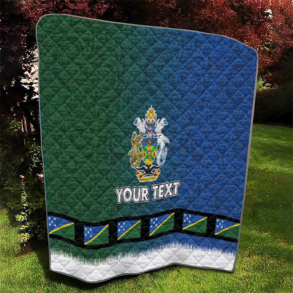 Solomon Islands Merry Christmas Quilt Santa Suit Style With Melanesian Pattern