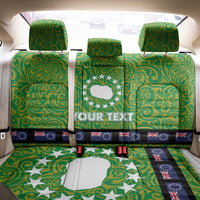 Cook Islands Merry Christmas Back Car Seat Cover Santa Suit Style With Polynesian Pattern
