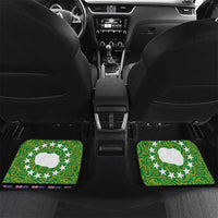 Cook Islands Merry Christmas Car Mats Santa Suit Style With Polynesian Pattern