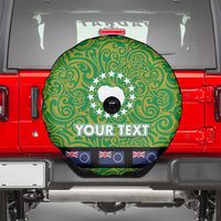 Cook Islands Merry Christmas Spare Tire Cover Santa Suit Style With Polynesian Pattern