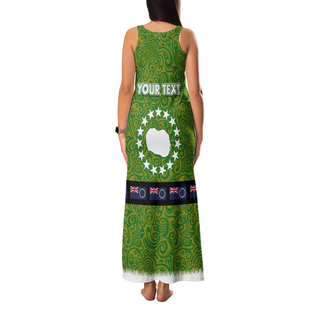 Cook Islands Merry Christmas Tank Maxi Dress Santa Suit Style With Polynesian Pattern