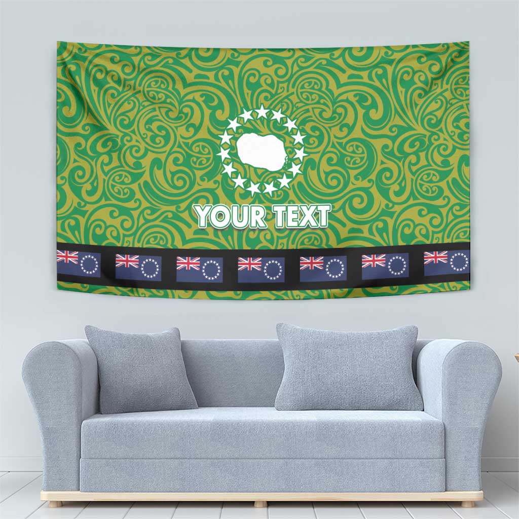 Cook Islands Merry Christmas Tapestry Santa Suit Style With Polynesian Pattern