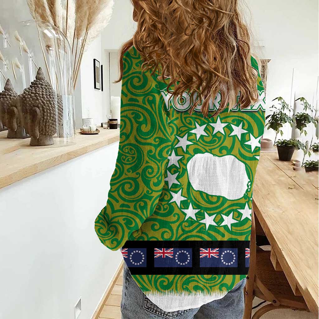 Cook Islands Merry Christmas Women Casual Shirt Santa Suit Style With Polynesian Pattern