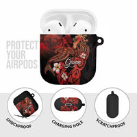 Guam Tribal Chamorro AirPods Case Polynesian Shark with Plumeria and Sea Vibe - Polynesian Pride