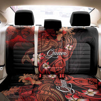 Guam Tribal Chamorro Back Car Seat Cover Polynesian Shark with Plumeria and Sea Vibe - Polynesian Pride