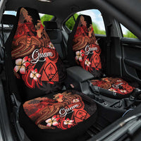Guam Tribal Chamorro Car Seat Cover Polynesian Shark with Plumeria and Sea Vibe - Polynesian Pride
