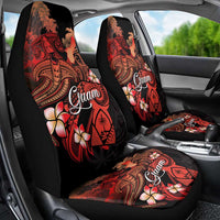 Guam Tribal Chamorro Car Seat Cover Polynesian Shark with Plumeria and Sea Vibe - Polynesian Pride