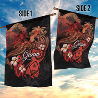 Guam Tribal Chamorro Garden Flag Polynesian Shark with Plumeria and Sea Vibe - Polynesian Pride