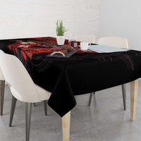Guam Tribal Chamorro Tablecloth Polynesian Shark with Plumeria and Sea Vibe - Polynesian Pride