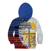 Hawaii Lutheran High School Kid Hoodie Kakau Pattern Splash Style LT03 - Polynesian Pride