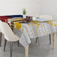 Hawaii Lutheran High School Tablecloth Kakau Pattern Splash Style LT03 - Polynesian Pride