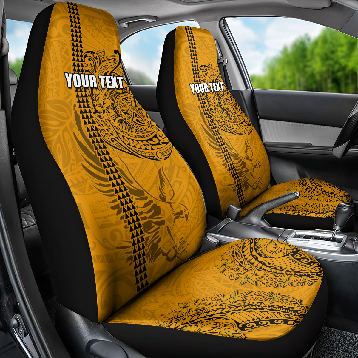 Nanakuli High and Intermediate School Car Seat Cover Tribal Kakau Pattern LT03 - Polynesian Pride