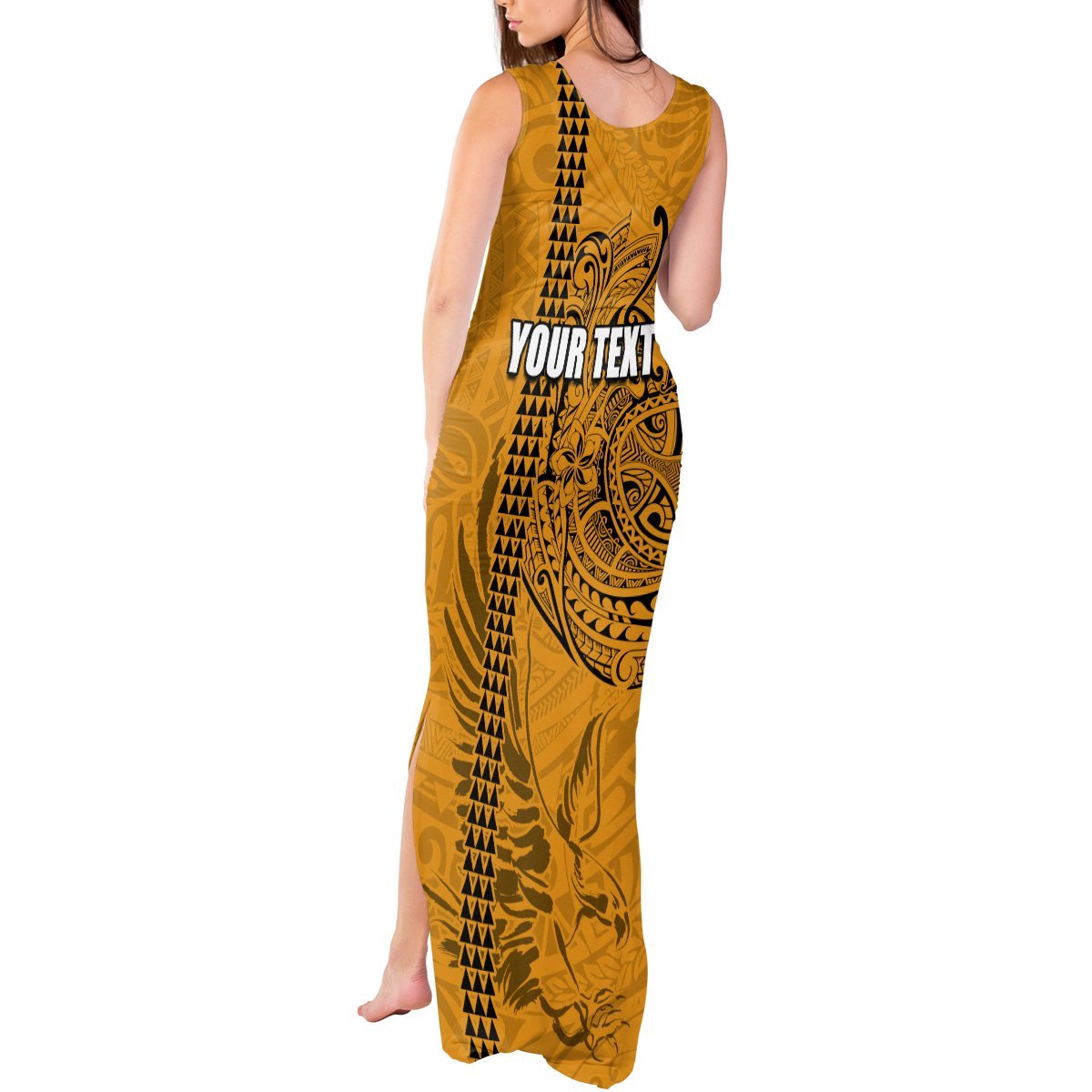 Nanakuli High and Intermediate School Tank Maxi Dress Tribal Kakau Pattern LT03 - Polynesian Pride