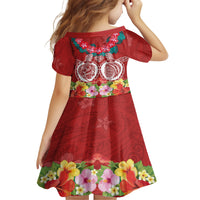Polynesian Valentine Day Family Matching Off Shoulder Maxi Dress and Hawaiian Shirt Love Couple Turtle Maori Hibiscus Red Style LT03 - Polynesian Pride