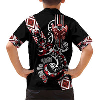 Aotearoa Toitu Te Tiriti-Honour the Treaty Hawaiian Shirt Maori Taniwha Haka with Taniko and Tukutuku