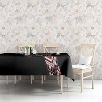 Aotearoa Toitu Te Tiriti-Honour the Treaty Tablecloth Maori Taniwha Haka with Taniko and Tukutuku