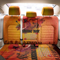 Australia and New Zealand ANZAC Day Back Car Seat Cover Soldiers Memories - Red Poppies with Aboriginal and Maori Art