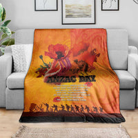 Australia and New Zealand ANZAC Day Blanket Soldiers Memories - Red Poppies with Aboriginal and Maori Art