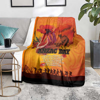 Australia and New Zealand ANZAC Day Blanket Soldiers Memories - Red Poppies with Aboriginal and Maori Art