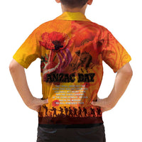 Australia and New Zealand ANZAC Day Family Matching Puletasi and Hawaiian Shirt Soldiers Memories - Red Poppies with Aboriginal and Maori Art LT03 - Polynesian Pride