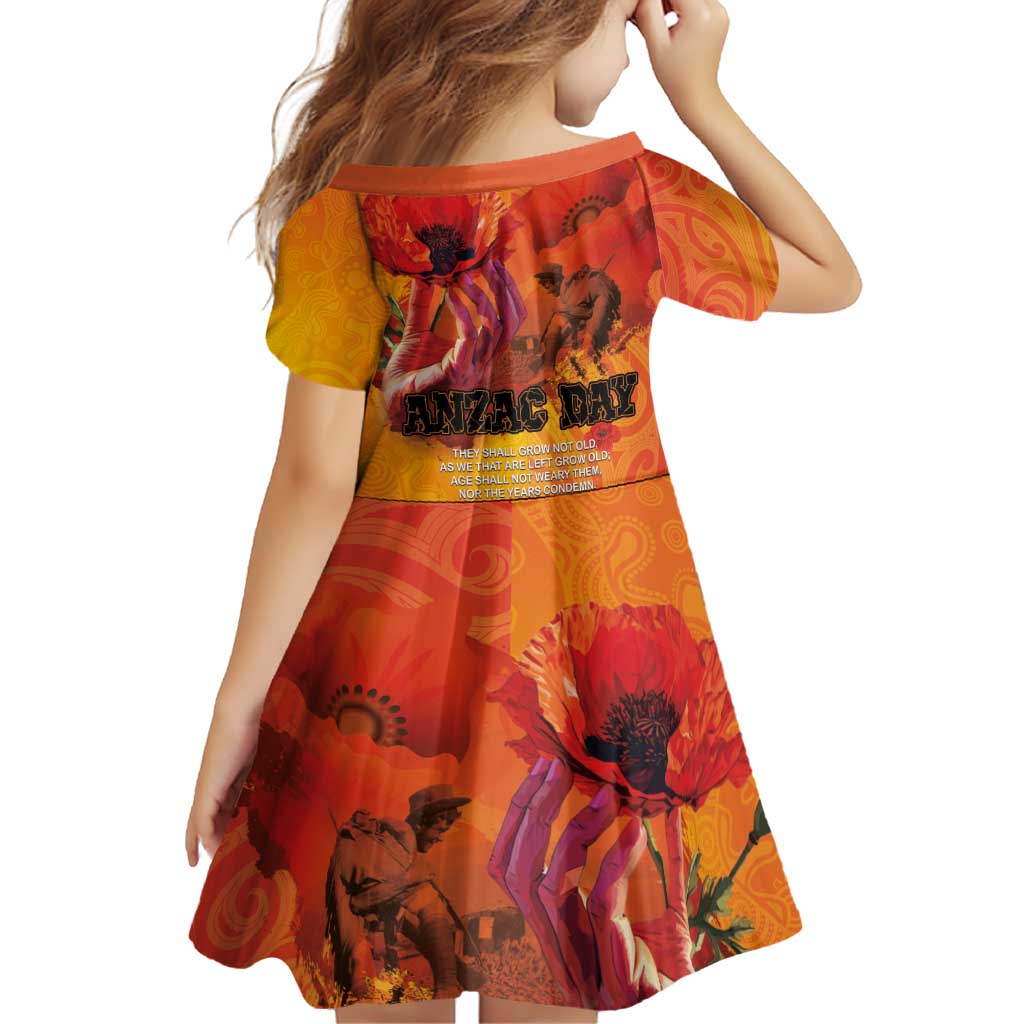 Australia and New Zealand ANZAC Day Family Matching Puletasi and Hawaiian Shirt Soldiers Memories - Red Poppies with Aboriginal and Maori Art LT03 - Polynesian Pride