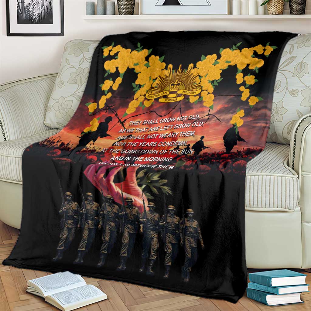 Australia ANZAC Day Blanket Forever in My Thoughts