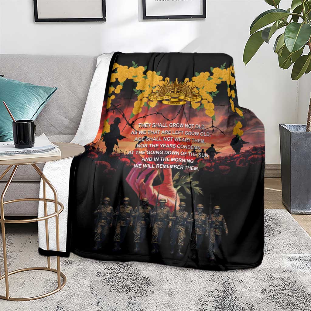 Australia ANZAC Day Blanket Forever in My Thoughts