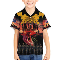 Australia ANZAC Day Family Matching Puletasi and Hawaiian Shirt Forever in My Thoughts