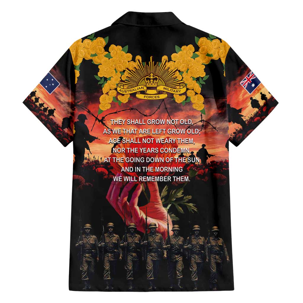 Australia ANZAC Day Family Matching Short Sleeve Bodycon Dress and Hawaiian Shirt Forever in My Thoughts