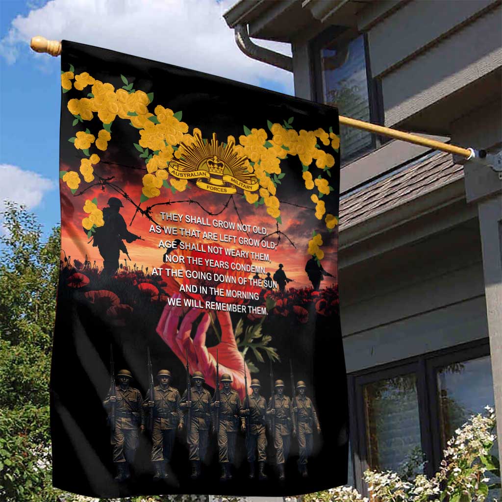 Australia ANZAC Day Garden Flag Forever in My Thoughts