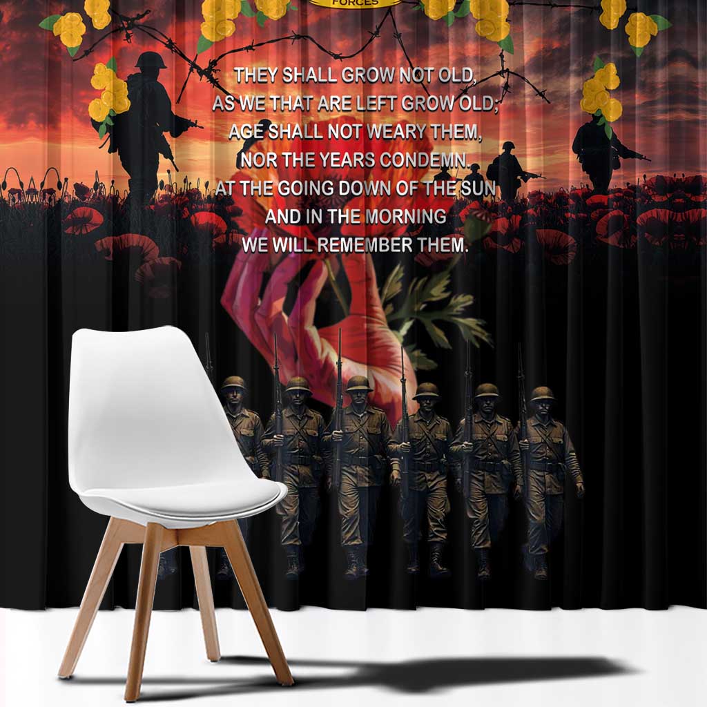 Australia ANZAC Day Window Curtain Forever in My Thoughts