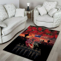 New Zealand ANZAC Day Area Rug Forever in My Thoughts