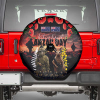 Australia and New Zealand ANZAC Day Spare Tire Cover Kangaroo and Kiwi Bird Soldier - Forever in My Thoughts
