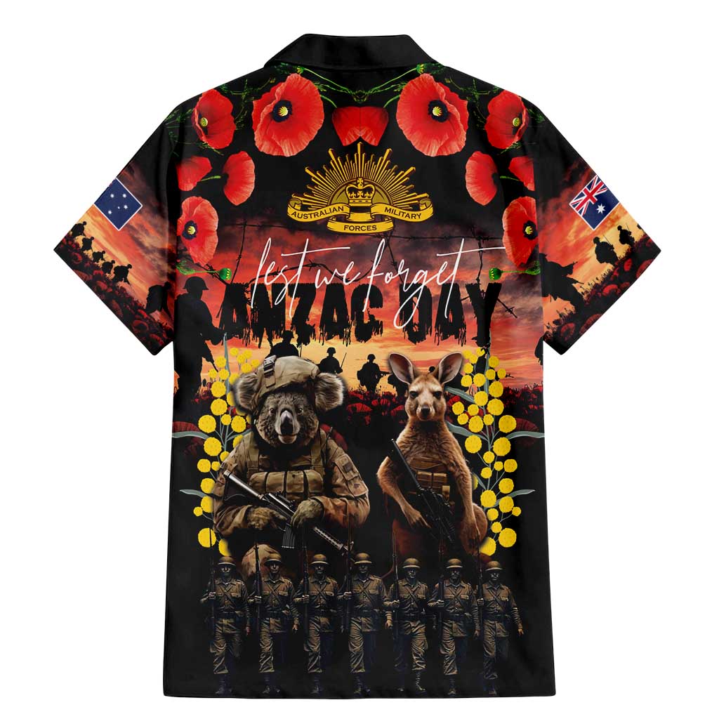 Australia ANZAC Day Family Matching Mermaid Dress and Hawaiian Shirt Kangaroo and Koala Soldier - Forever in My Thoughts