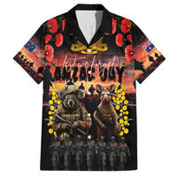 Australia ANZAC Day Family Matching Off Shoulder Short Dress and Hawaiian Shirt Kangaroo and Koala Soldier - Forever in My Thoughts