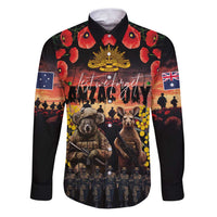 Australia ANZAC Day Family Matching Puletasi and Hawaiian Shirt Kangaroo and Koala Soldier - Forever in My Thoughts
