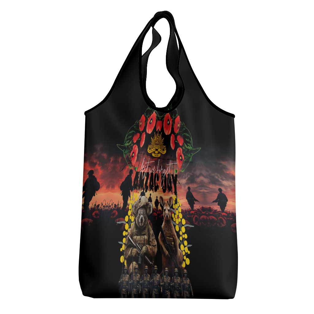 Australia ANZAC Day Grocery Bag Kangaroo and Koala Soldier - Forever in My Thoughts
