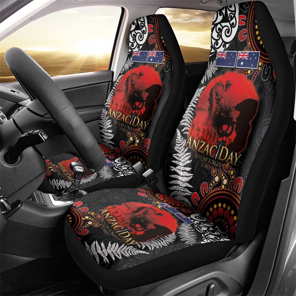 Australia and New Zealand ANZAC Day Car Seat Cover Aboriginal and Maori Art Pattern - Gallipoli Lest We Forget