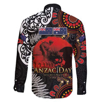 Australia and New Zealand ANZAC Day Family Matching Summer Maxi Dress and Hawaiian Shirt Aboriginal and Maori Art Pattern - Gallipoli Lest We Forget LT03 - Polynesian Pride