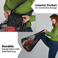 Australia and New Zealand ANZAC Day Grocery Bag Aboriginal and Maori Art Pattern - Gallipoli Lest We Forget