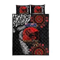 Australia and New Zealand ANZAC Day Quilt Bed Set Aboriginal and Maori Art Pattern - Gallipoli Lest We Forget