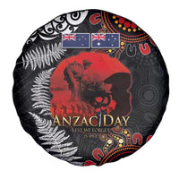 Australia and New Zealand ANZAC Day Spare Tire Cover Aboriginal and Maori Art Pattern - Gallipoli Lest We Forget