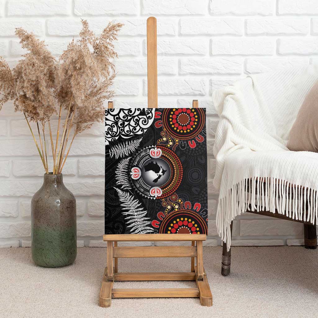 Australia and New Zealand Together Canvas Wall Art Aboriginal and Maori Art Tattoo LT03 - Polynesian Pride