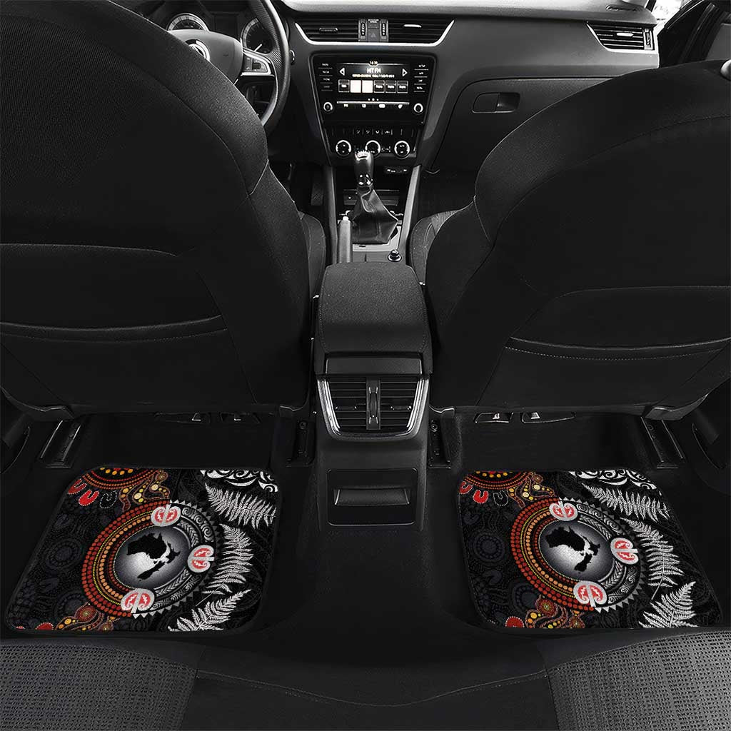 Australia and New Zealand Together Car Mats Aboriginal and Maori Art Tattoo