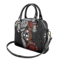 Australia and New Zealand Together Shoulder Handbag Aboriginal and Maori Art Tattoo