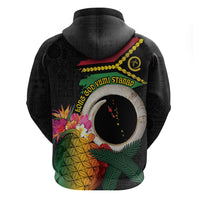 Vanuatu Selebretem 44th Indipendens Dei Zip Hoodie Sand Drawing Turtle Melanesian Vibes