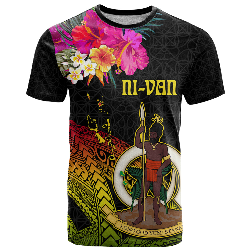 Vanuatu Ni-Van T Shirt Coat of Arms Sand Drawing