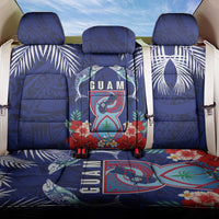 Guam Liberation Day Back Car Seat Cover The Tribal Latte Stone and Dolphins with Hibiscus Chamorro Culture