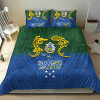 Solomon Islands Bedding Set The Guardians-Tribal Crocodile and Shark Melanesian Tattoo